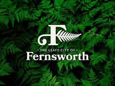 City logo concept botanical branding daily logo challenge design fern flat graphic design icon illustration logo new zealand typographic typography vector