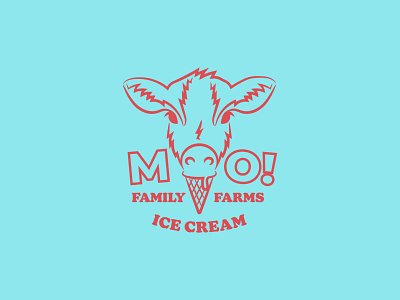 Ice Cream logo concept animal animal logo branding cow cow logo design flat graphic design ice cream icon illustration logo packaging typography vector