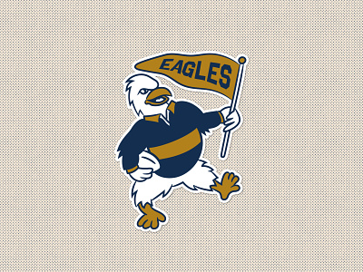 Eagles Sports Team Logo Concept animal bird branding character college daily logo challenge design eagle eagles flat illustration logo mascot rugby sport typography vector