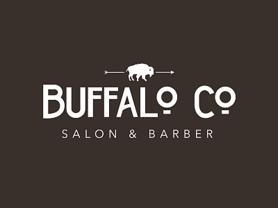 Barber shop barber buffalo logo salon typography