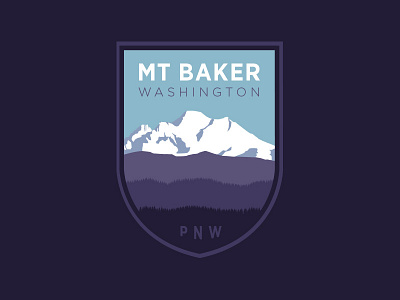 Mt Baker Badge badge illustration mt baker pnw