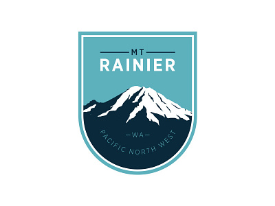 Mt Rainier Badge badge illustration mt rainier pnw