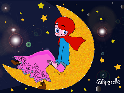 Moonlight adobe illustrator art children illustration illustration vector