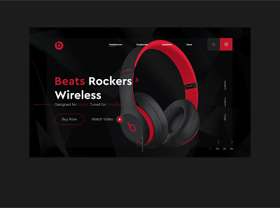 Beats - Headphones 2020 Banner design app branding design illustration illustrator ui ux web website