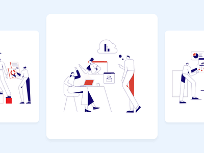 Illustrations for Job redesign Toolkit Project! 🥳 after effects animation illustration line art line illustration minimal minimal illustration motion graphics motiondesign saas toolkit ui