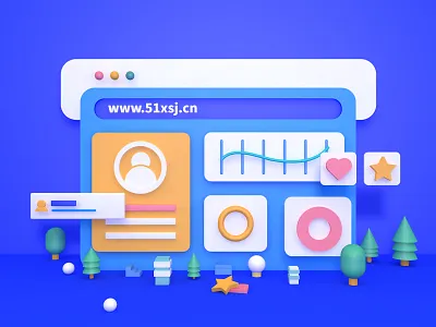 C4D网页场景 c4d c4dfordesigners concept illustration logo