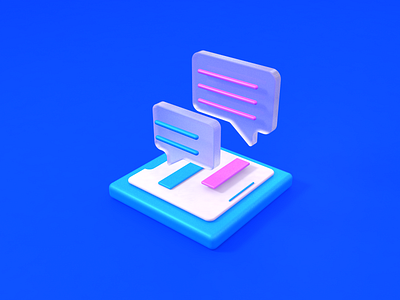 3D ICON -- 消息 branding c4d c4dart c4dfordesigners concept creative vector 材质 消息 磨砂玻璃