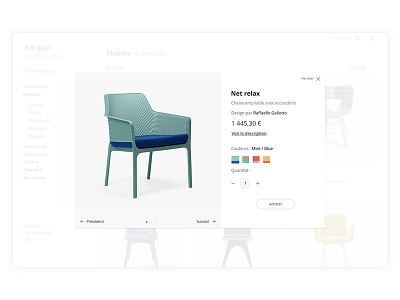 Adequat-Quickview category checkout concept design ecommerce minimal product quickview trendly uidesign uxdesign webdesign