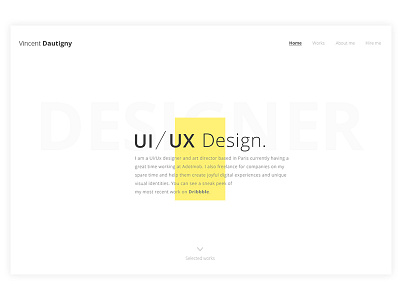Personal Website concept design graphic portfolio uidesign uxdesign webdesign website