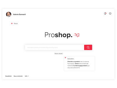 Proshop - Search bar dashboard data design plateform search uidesign uxdesign website