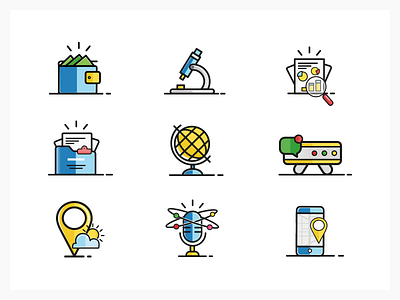 Icons analyze branding construction dco icons illustration insight mobile money school uidesign
