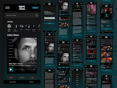 Drumcode Mobile Restyle mobile mobile design music music label ui uiux ux web xd