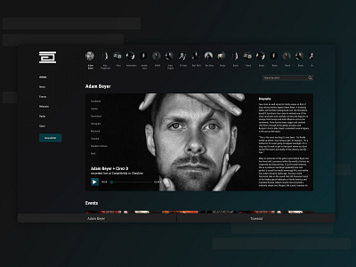 Drumcode desktop design desktop music music label uiux xd