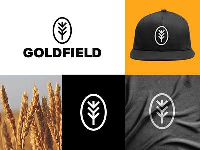 Goldfield art brand branding draw drawing logo minimal minimalism simple sketch