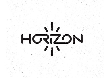 Horizon art black concept design logo minimal vintage white