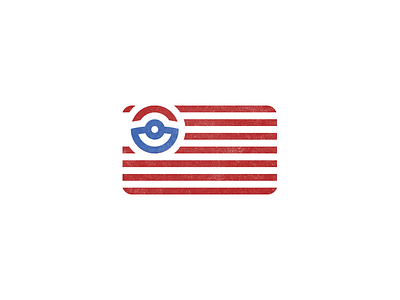 Pokemon USA america branding concept design flag inspiration logo minimal pokeball pokemon sketch usa