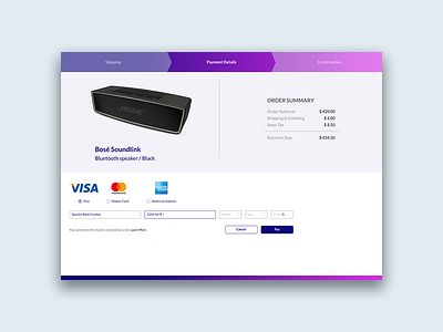 #dailyui #002 cart credit desktop ecommerc payment shopping ui ux web