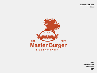Master Burger Logo adobe photoshop brand identity branding branding design design graphic design illustration logo logo design