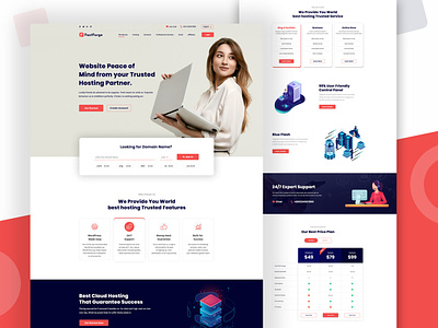 web hosting landing page