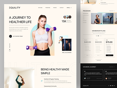 Equility - Fitness Landing Page