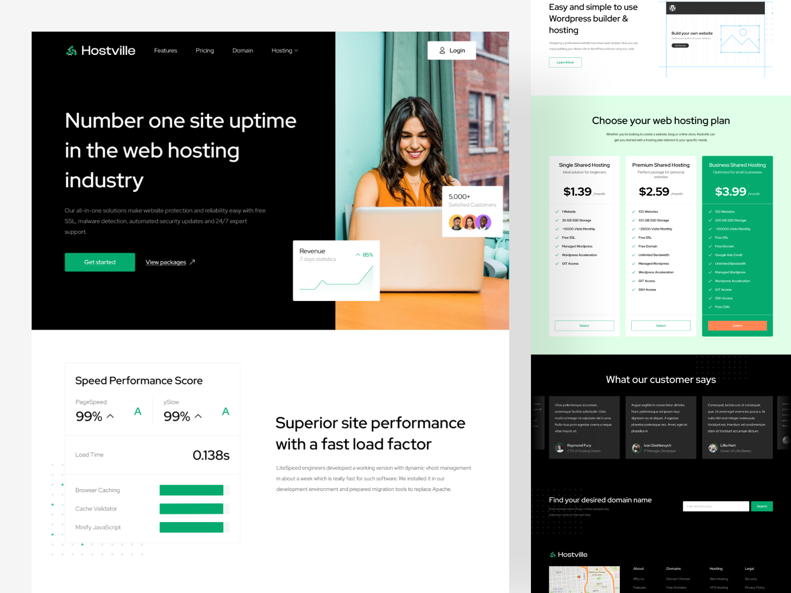 Hostville - Web Hosting Services Landing Page by Morva Labs on Dribbble