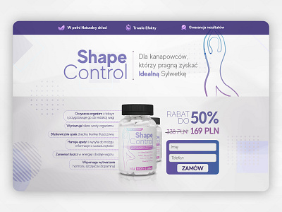 Shape Control branding design landing page logo photoshop product design product page ui web web design