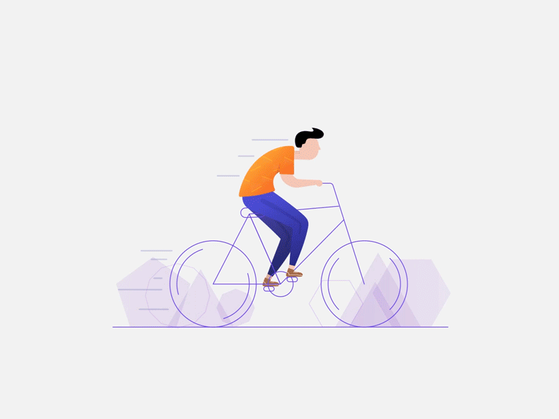 Bike Guy after effects aftereffects animation design illustration motion graphics vector