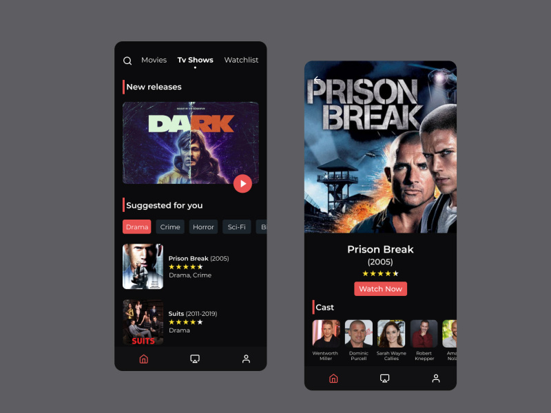 Movie/Tv Show App by Anushka Sharma on Dribbble