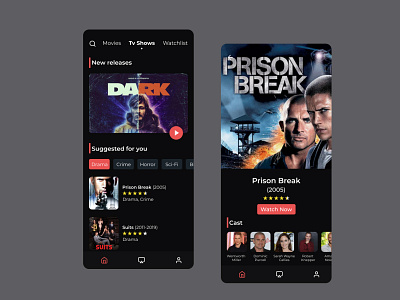 Movie/Tv Show App design mobile app movie tv show ui ux