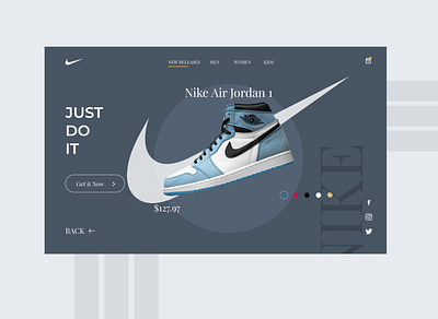 Nike Landing Page branding figma jordan nike shoes website