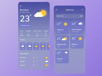 Weather App figma mobile app ui ux weather app