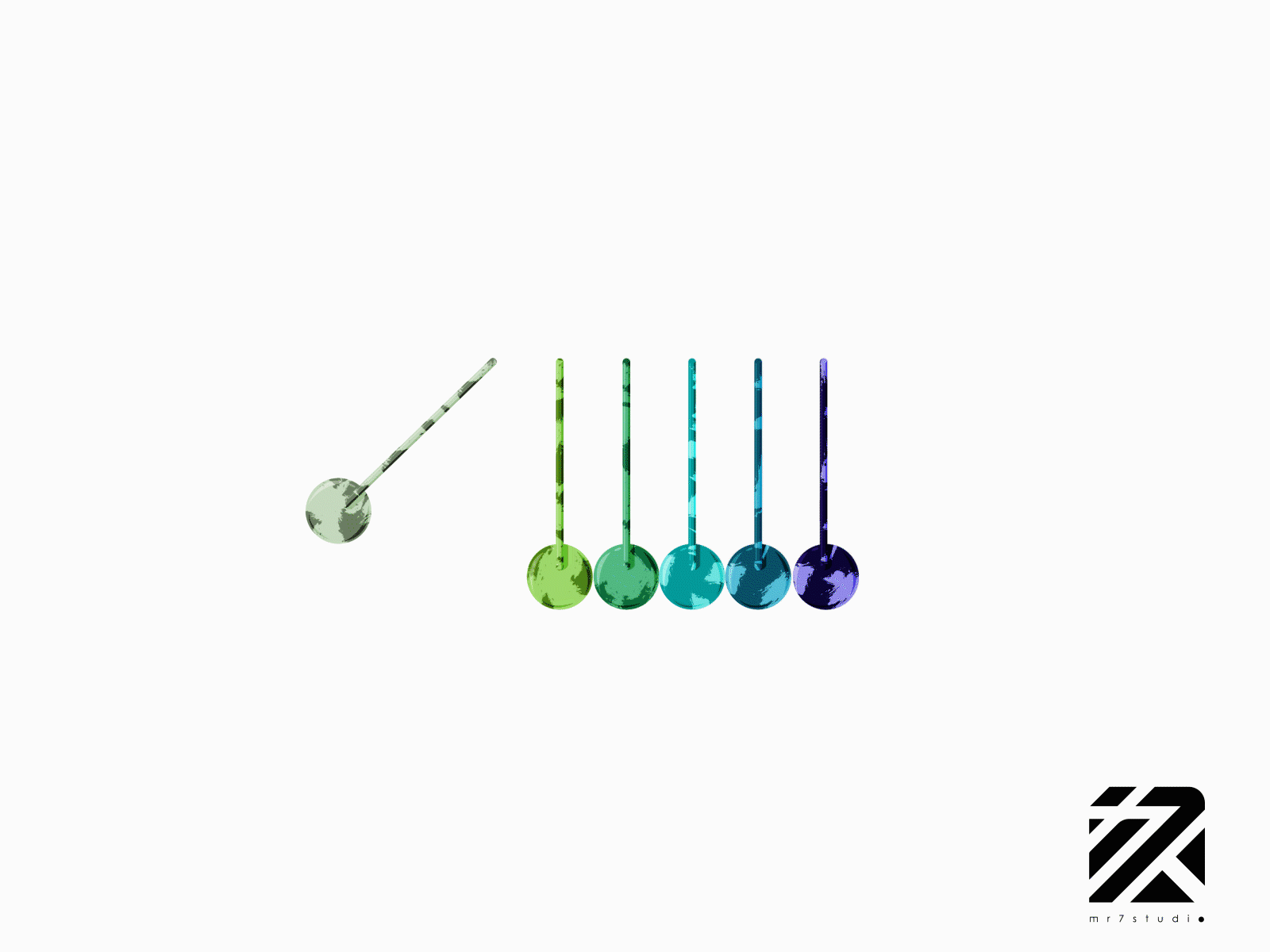 Newton's Cradle Animation after effects animation animation 2d animation after effects animation design app gif gif animated gif animation illustration illustrator lottie animation ui ux vector website