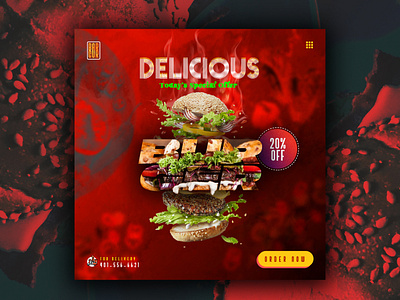 Food Banner Design Burger brand business buyer company corporate fiverr webdesign webdevelopment website banner design wordpress wordpress website