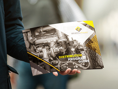 General power company brochure cover blackandwhite branding brochure brochure design brochure layout company cover cover design design distributor general glass gray guide marketing material power print program strips yellow