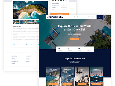 New Jersey Travel Web Design branding clean design design ui ux web website