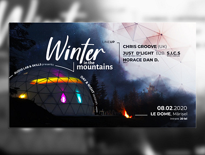 Winter In The Mountains design flyer flyer artwork party poster photoshop poster poster art poster design