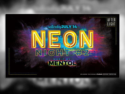 Neon Night design flyer flyer artwork layers party poster photoshop poster poster art poster design