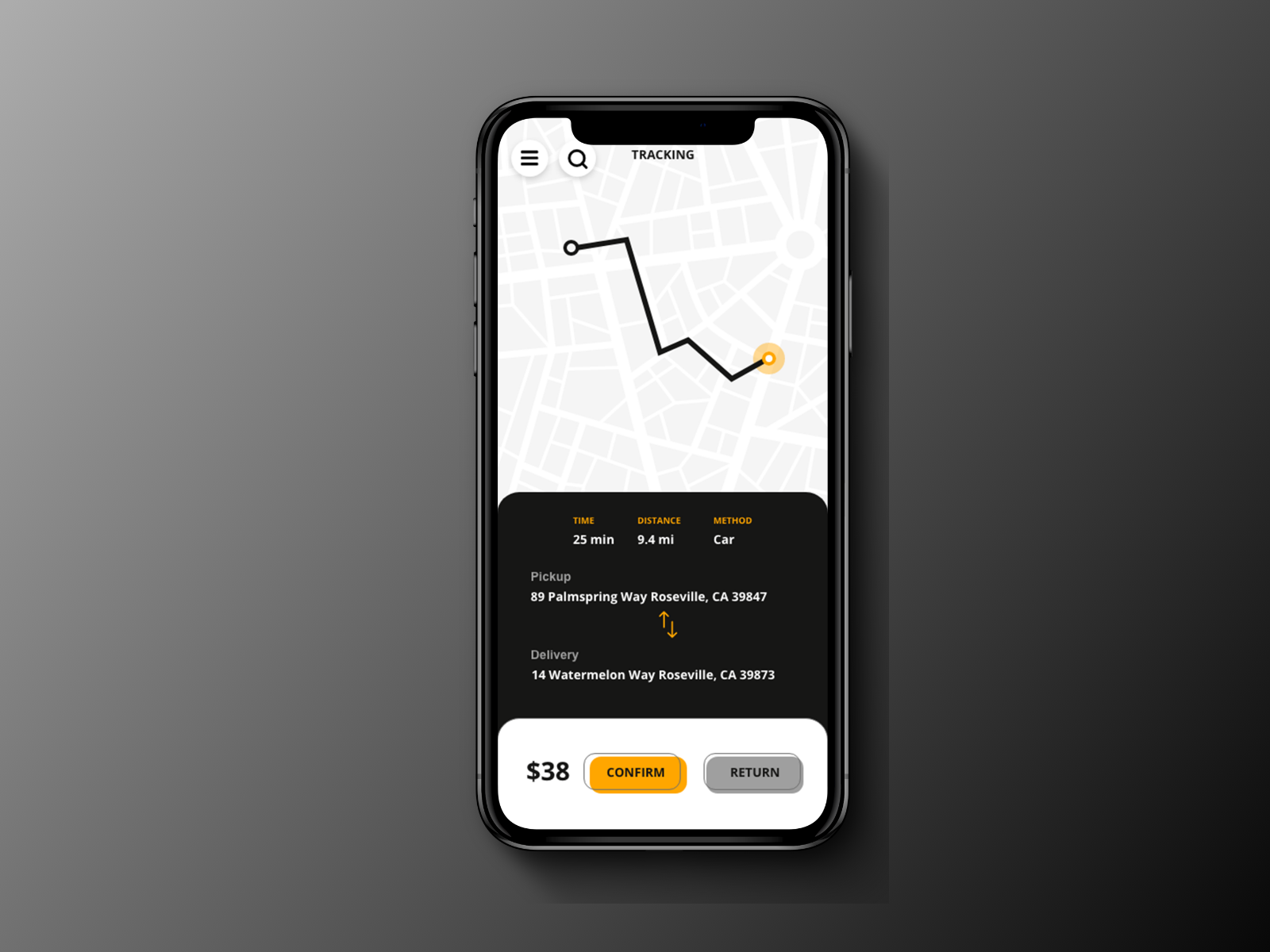 Day 020 Location Tracker / 100 Days of UI by Deniz Doğru on Dribbble
