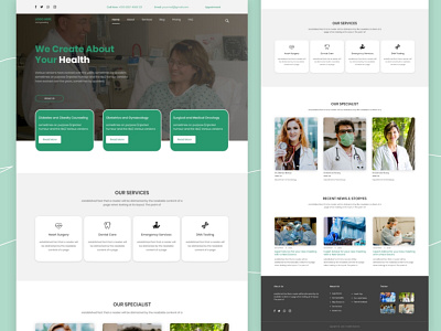 Health Landing Page care designs doctors dribbble health health ui healthcare healthy hospital hospitals musk template trend trendy ui design uiux uiuxdesign website webtemplate wix