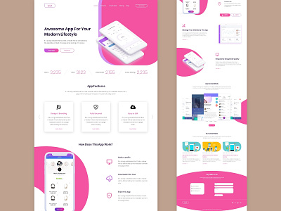 App landing page