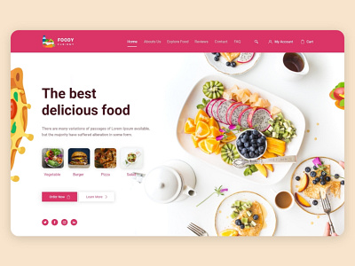 Food Landing Page UIUX - Design cake cake shop creative design delicious dribbble food food and drink foodie ios kits landingpage new template test testy trend uikits uiux uiwebsite wix