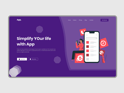 App Landing Page Design