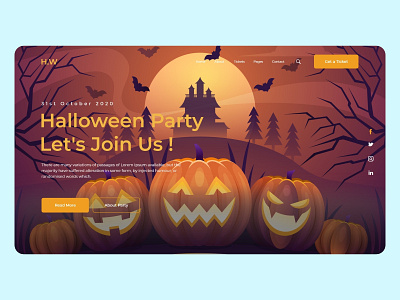 Halloween Party Template Design branding color design design art drawing dribbble halloween halloween design halloween party halloweens illustration landingpage logo new painting style template uiux website wix