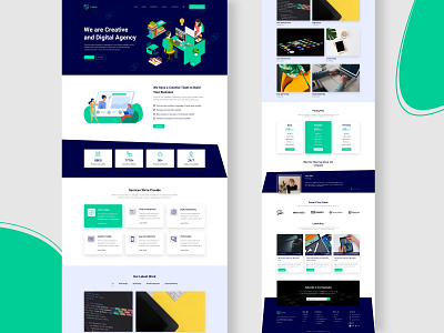 Agency Website Template Design agency branding app design best design best logo best shot branding illustration landingpage logo mobile app style template trend typography ui uiux uiuxdesign ux designer vector