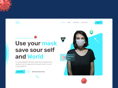 Covid-19 protect landing page design