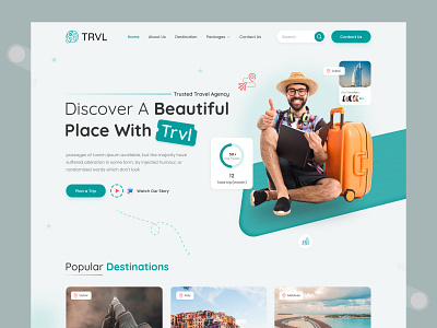 Travel Agency Website Design 3d animation branding camping design graphic design home page illustration landingpage logo motion graphics template travel agency travel agent traveller trip planner ui uiux website wix