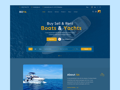 Buy Sell & Rent Boat & Yacht Website Design