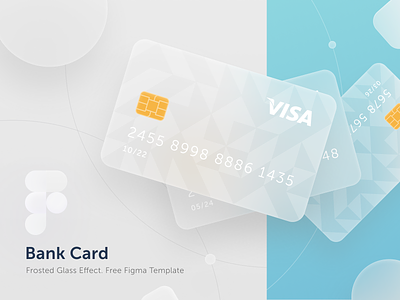 Bank Card. Free Figma Template. Glassmorphism.