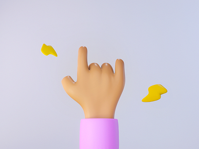 Free 3D Cartoon Hand 3d art 3d model 3dhand blender blender3d cool cute download fingers free freebie freebie blender freebies hand modeling modelling pink rock shapes ui