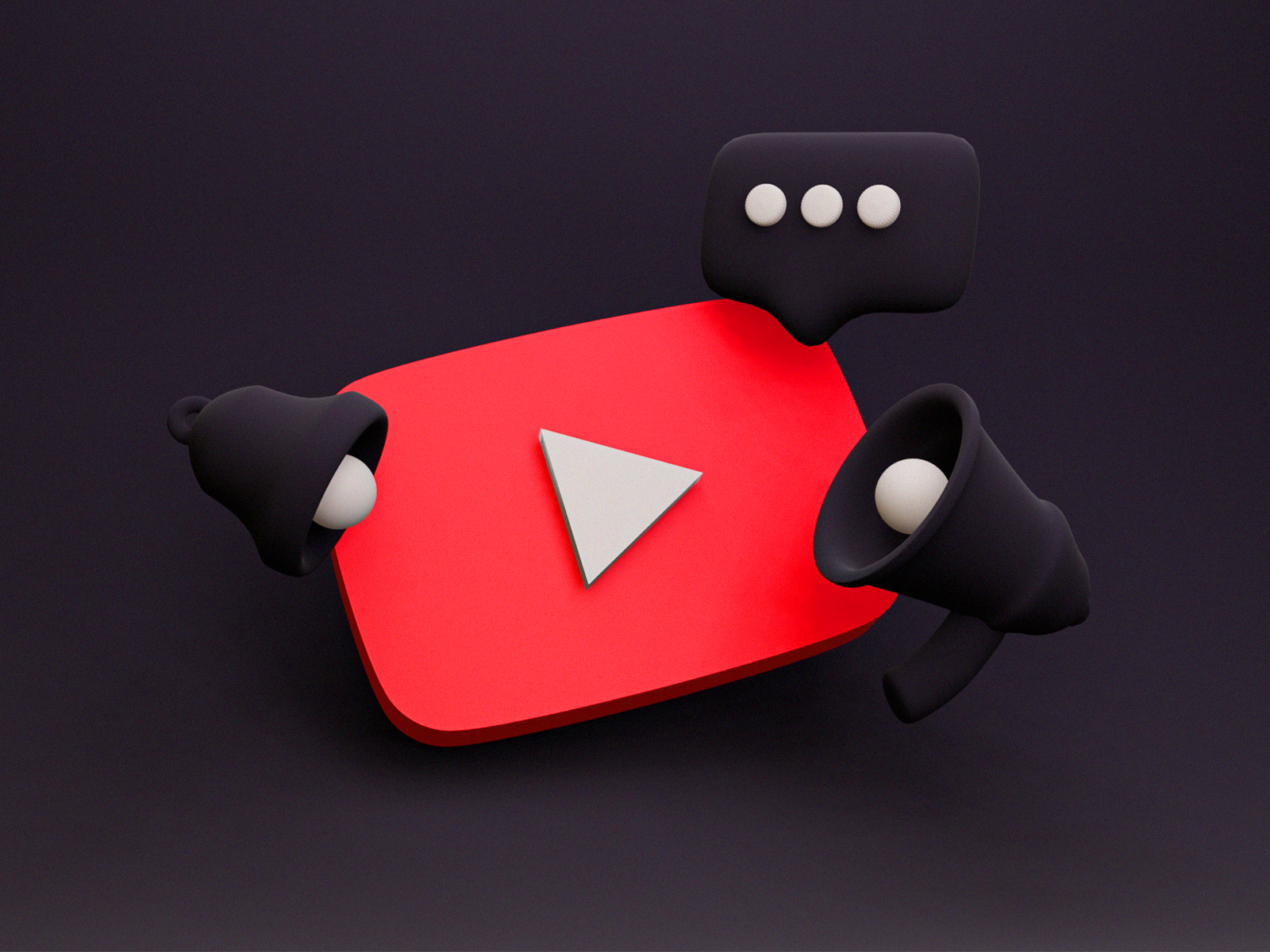 Youtube Logo 3d Free Blender Model By Marina Karatkevich For Abcdesign On Dribbble
